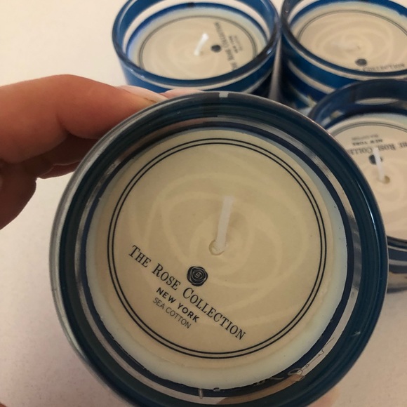 Set of 4 ‘Bon Voyage’ Ship Candles Rose Collection - Picture 2 of 3